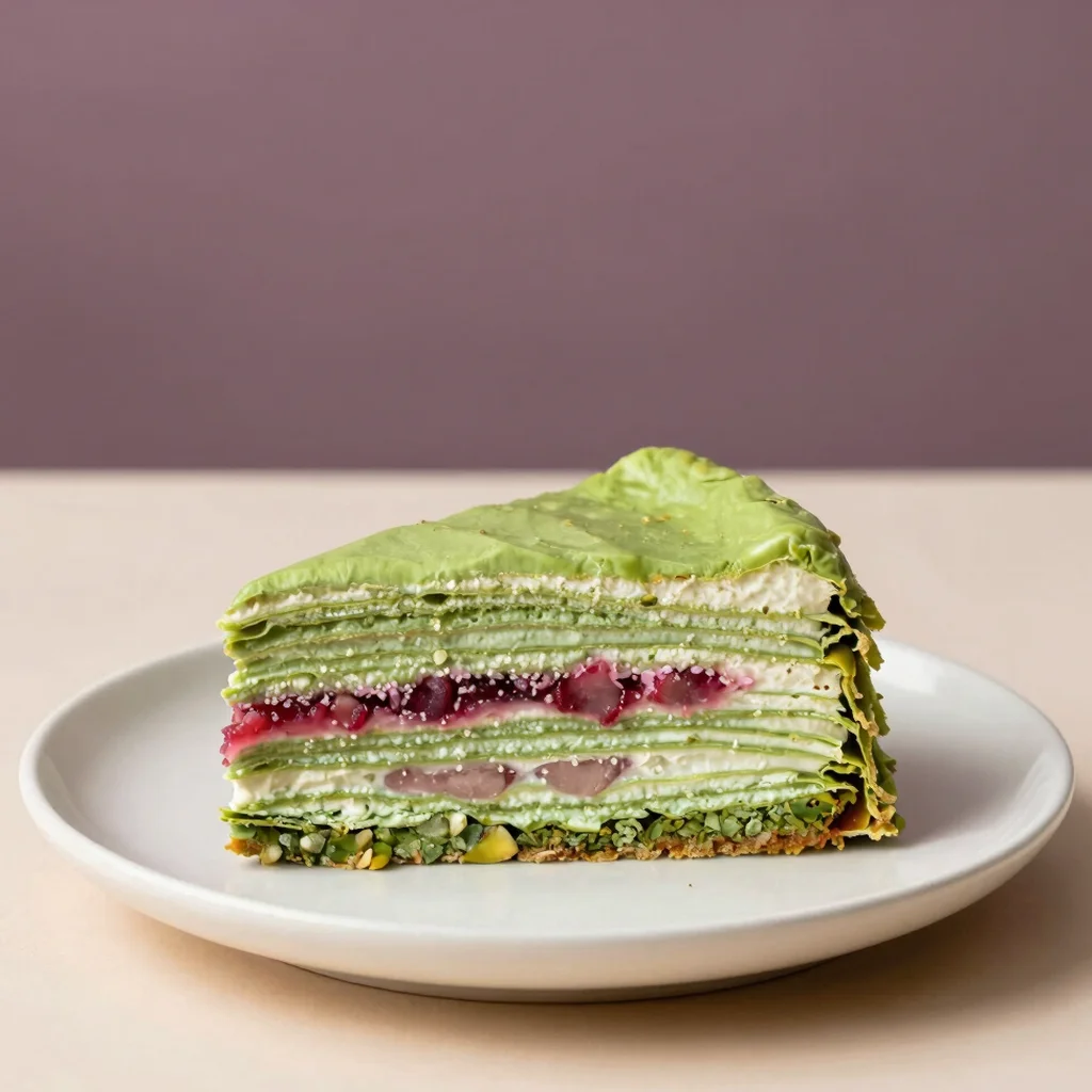 Pistachio & Raspberry Rose Layer Cake