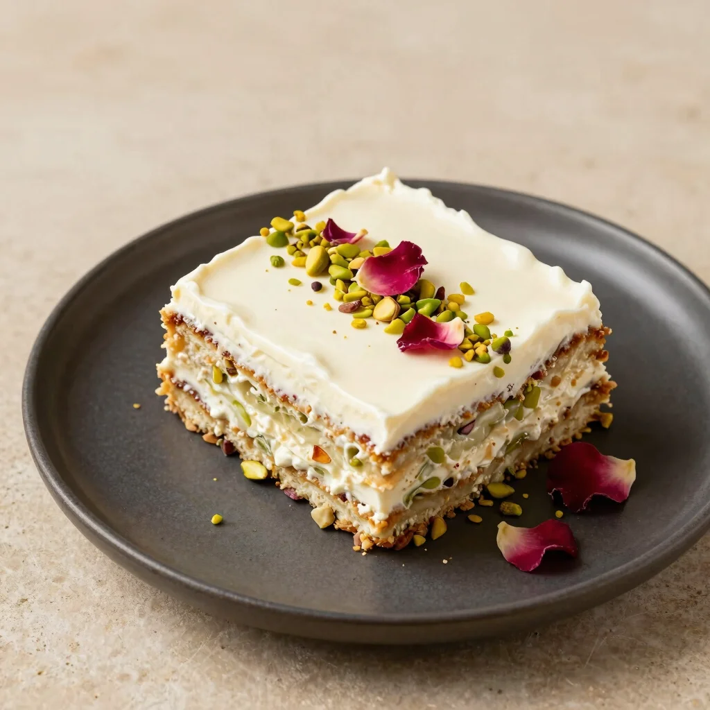 Pistachio & Rose Tres Leches Cake