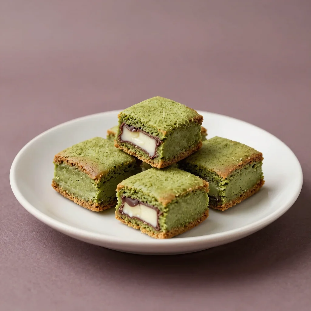 Matcha & White Chocolate Blondies